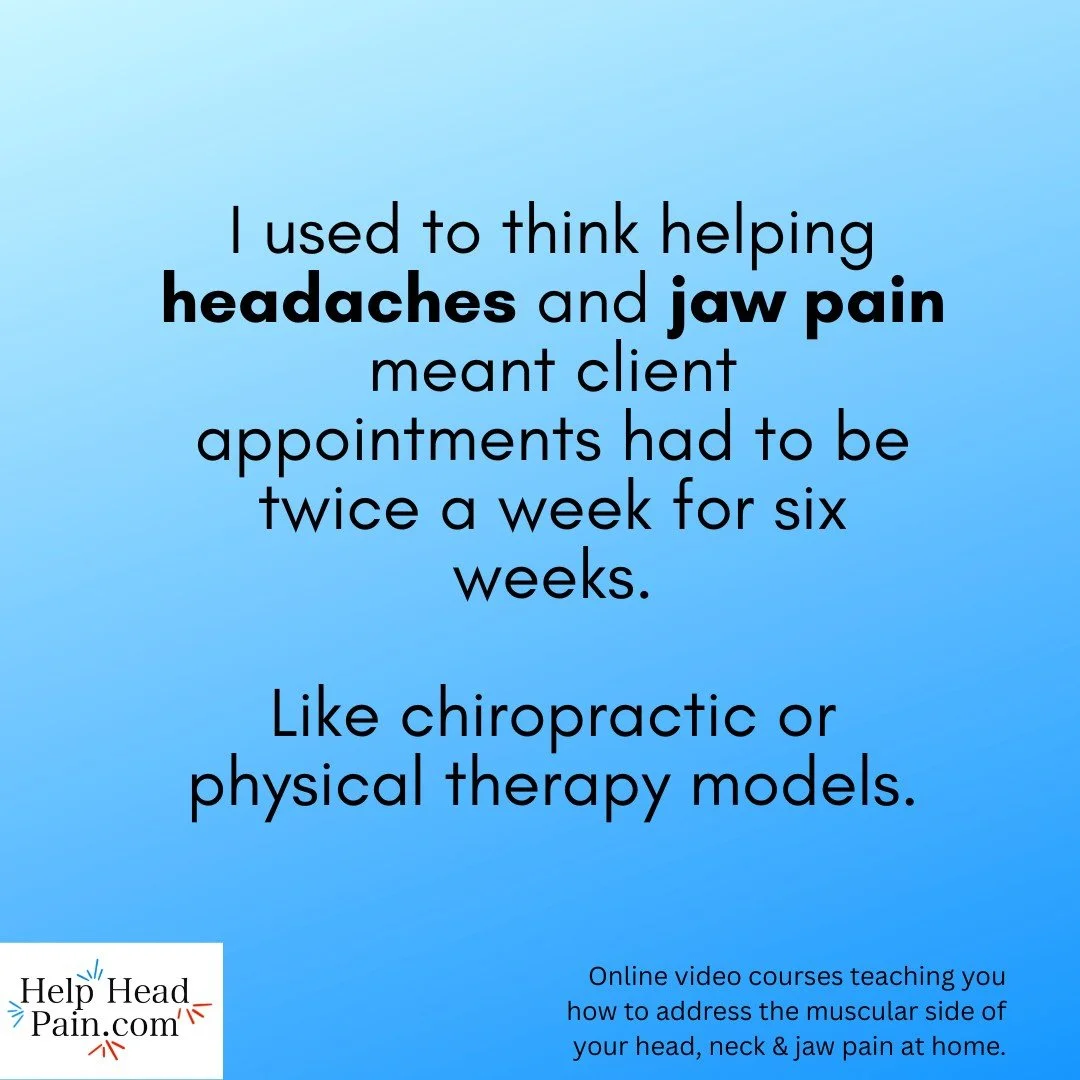 The appointment isn&rsquo;t the whole treatment plan.
What you do at home matters just as much.

I don&rsquo;t want to be your massage therapist &mdash; my practice is full.
I want to be your teacher.

I teach people how to address the muscular side 