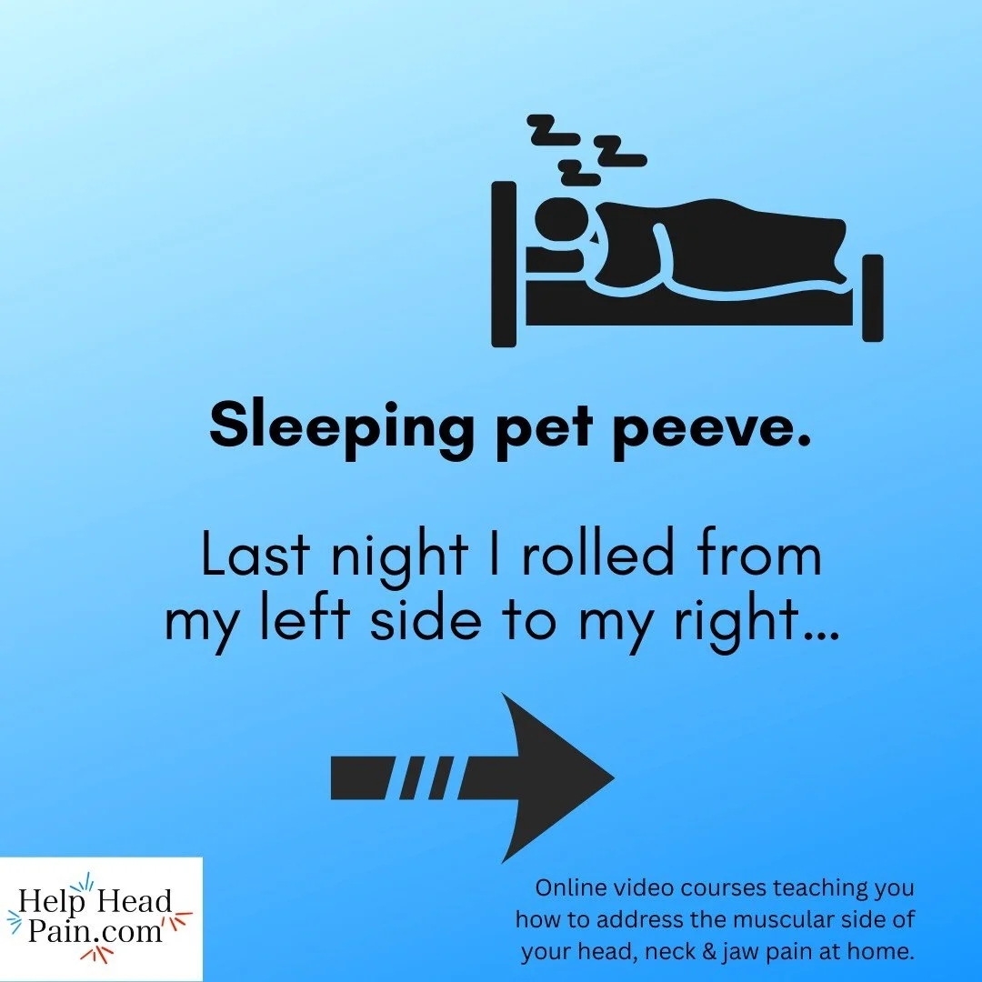 This is why I&rsquo;m so particular about my sleeping position. 😅

I have a history of cervicogenic headaches &mdash; headaches that originate from irritation or dysfunction in the neck. When my neck isn&rsquo;t supported well overnight, I usually f