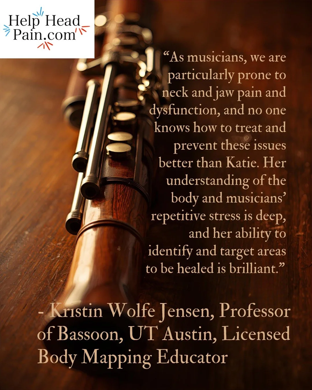 Musicians place unique and repetitive demands on the body&mdash;especially the neck, jaw, and breathing muscles.

I see it all the time: tension building from hours of practice, performance pressure, and the physical setup of the instrument. Over tim