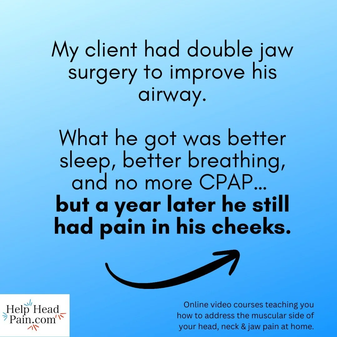 One of my clients recently shared a story that perfectly captures why I created my online courses.

He had double jaw surgery to improve his airway. And to be clear &mdash; he&rsquo;s very happy he did it.

He told me the surgery helped him wake feel