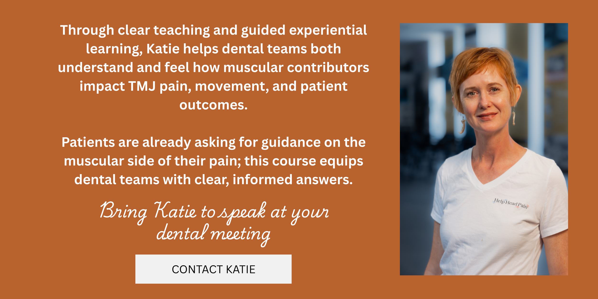 Dental speaker about TMJD, TMJ pain