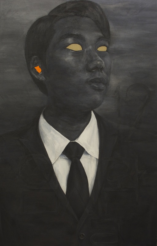 Dear the Korean Congressmen (2015), Oil and acrylic on linen, 83" x 53" (6’92” x 4’42”/ 210.82 x 134.62 cm)