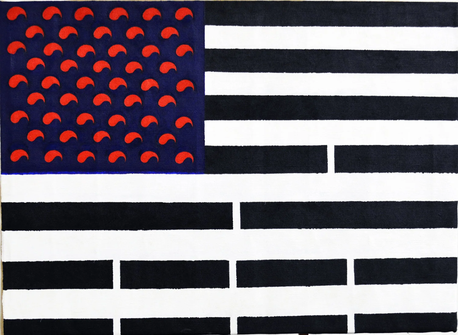 Koreamerica (2017), Acrylic on linen, 35" x 48" (88.9 x 121.92 cm)