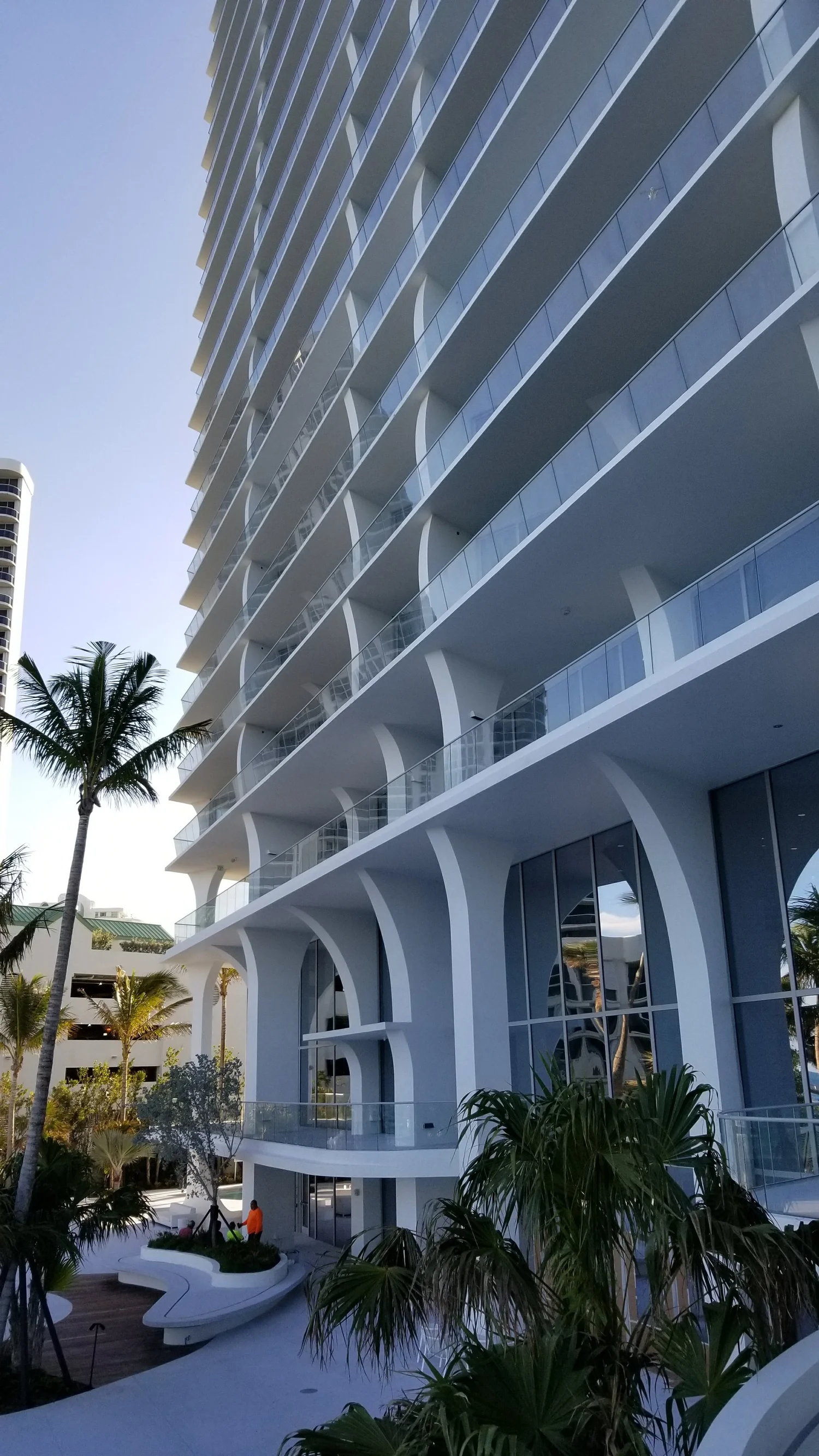 Jade Signature completed facade detail, Sunny Isles Beach