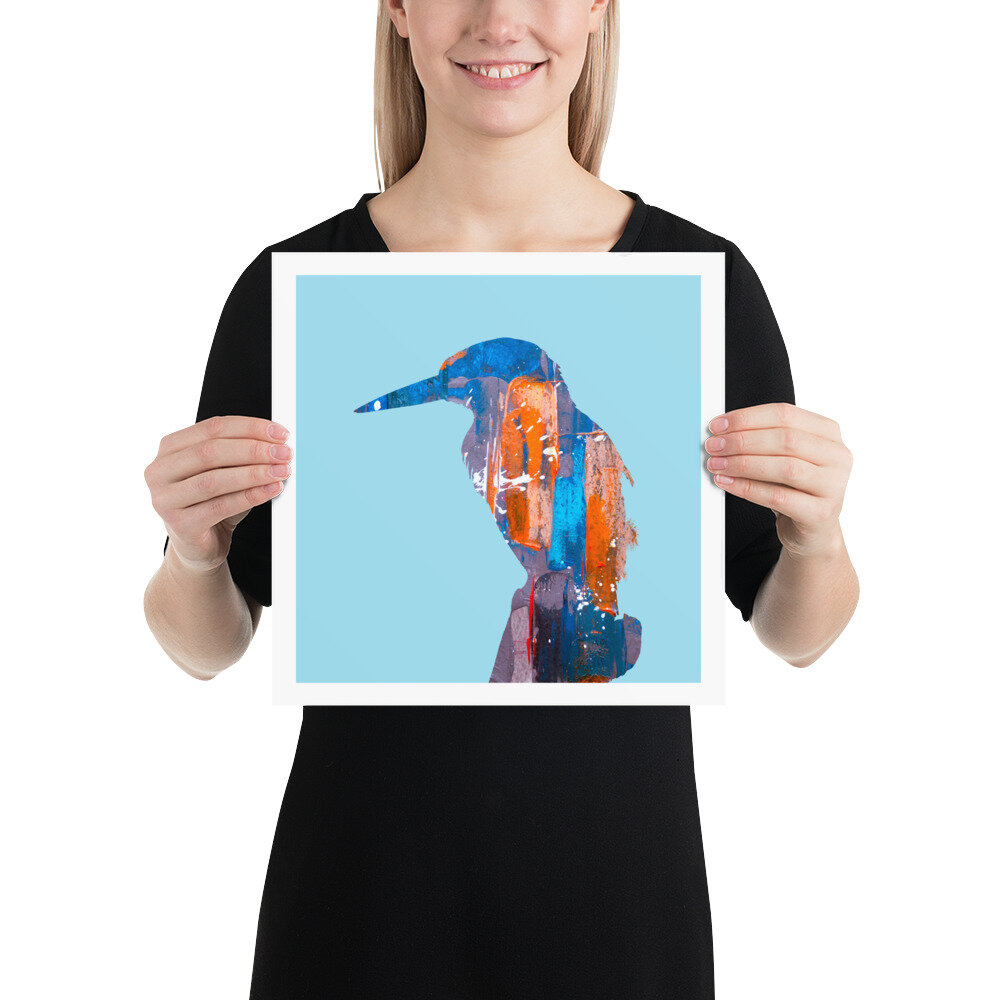 Blue Kingfisher Art Print for Sale
