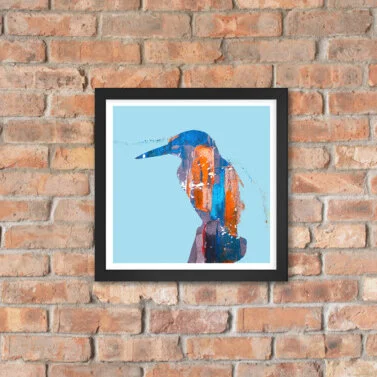 Kingfisher Abstract Art Print for Sale