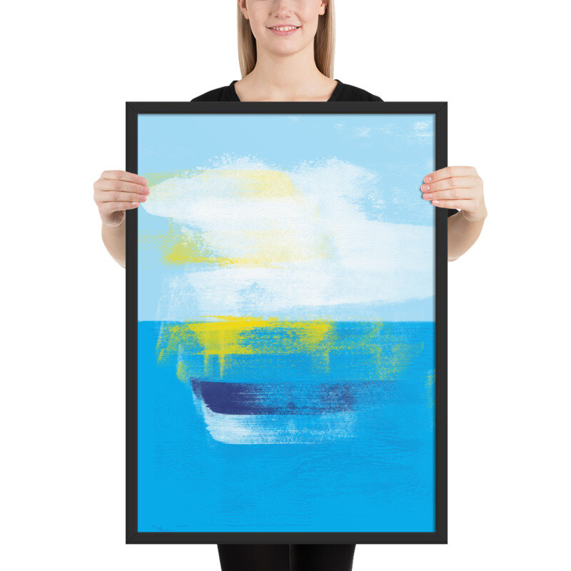 Blue Ocean Cloud Art Print for Sale