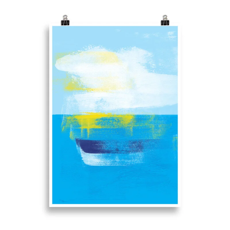 Summer Sea Clouds Art Print Unframed for Sale
