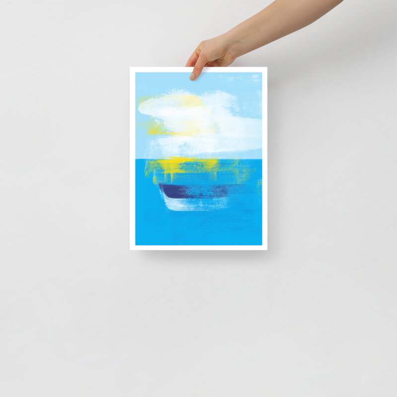 Ocean Sea Clouds Art Print Unframed for Sale