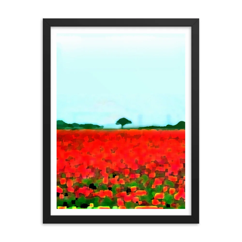 Red Poppies Wall Art Print for Sale