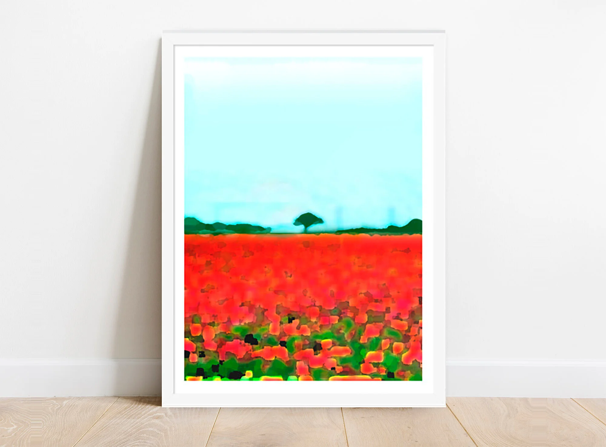Red Poppy Field Wall Art Print for Sale