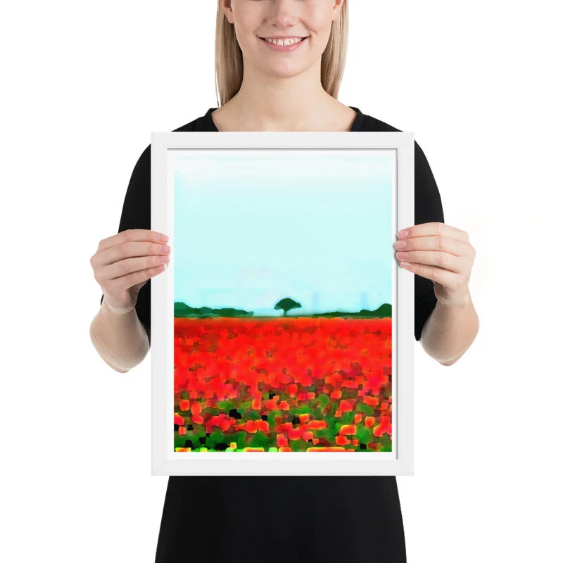 Poppies Framed Art Print for Sale