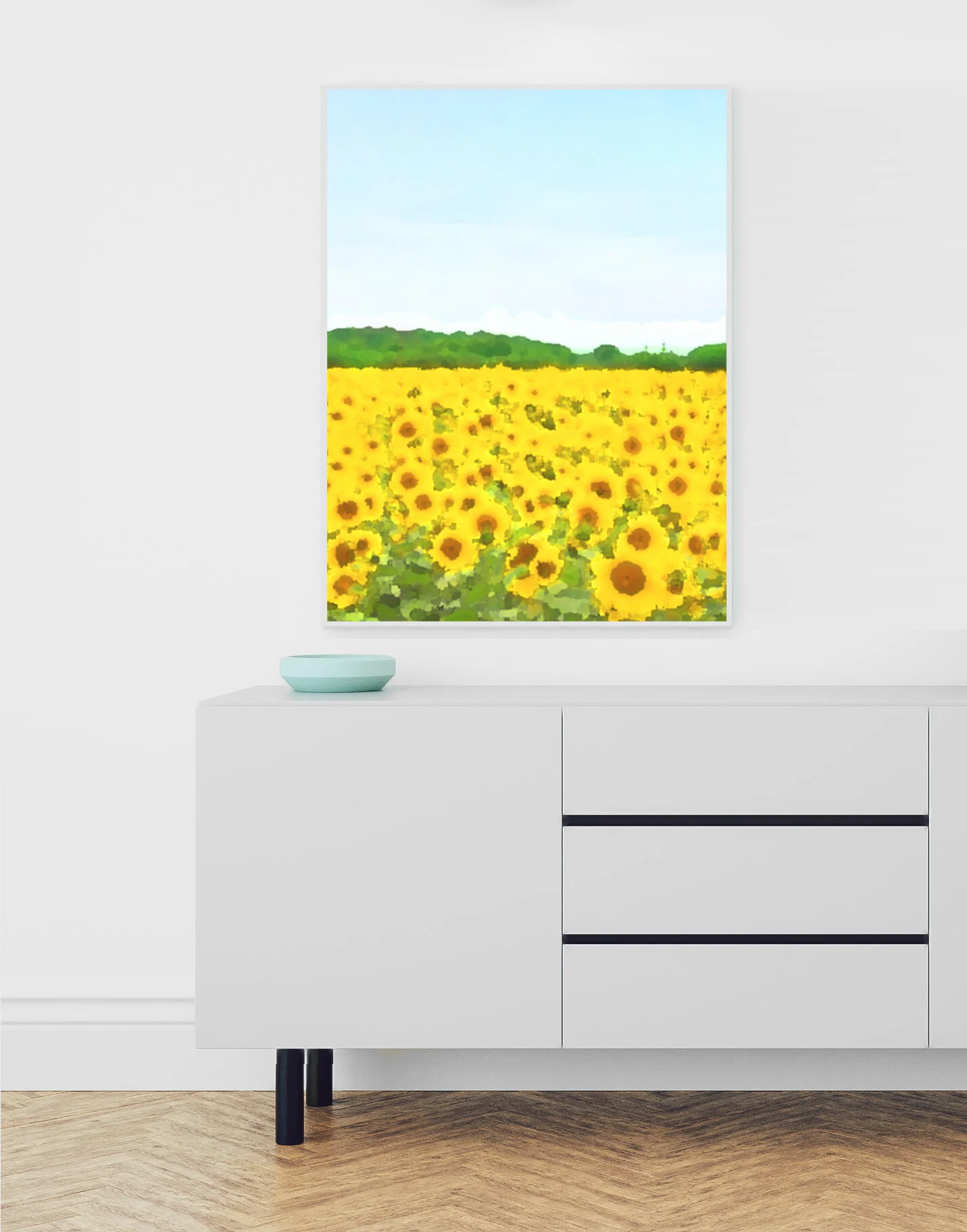 Sunflower Countryside Artwork for Sale