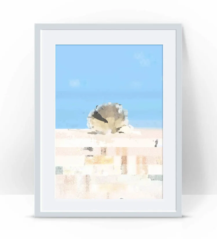 Aldeburgh Beach Art Watercolour Print for Sale