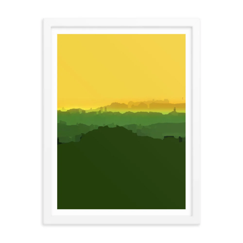 Tuscany Sunset Green Yellow Abstract Landscape Art for Sale (Copy)