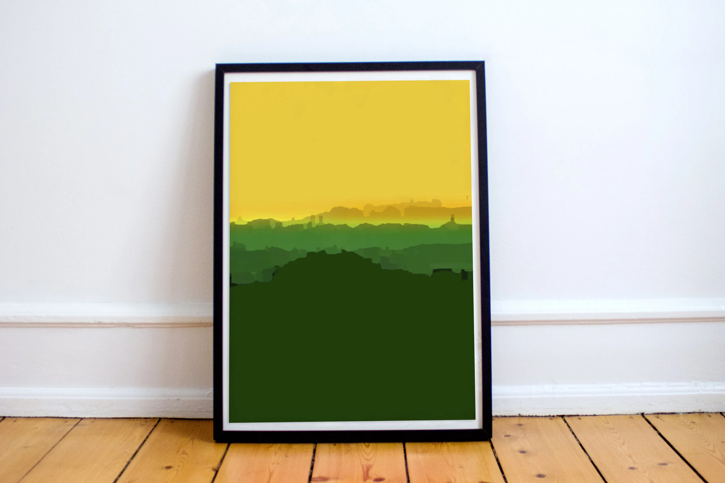 Tuscan Sunset Yellow Green Art Print for Sale (Copy)
