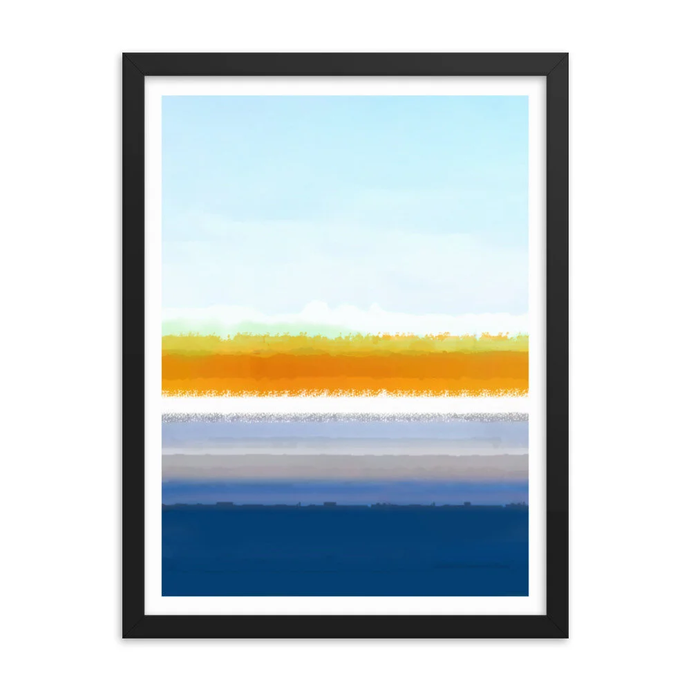 Orange Yellow Beach Art for Sale