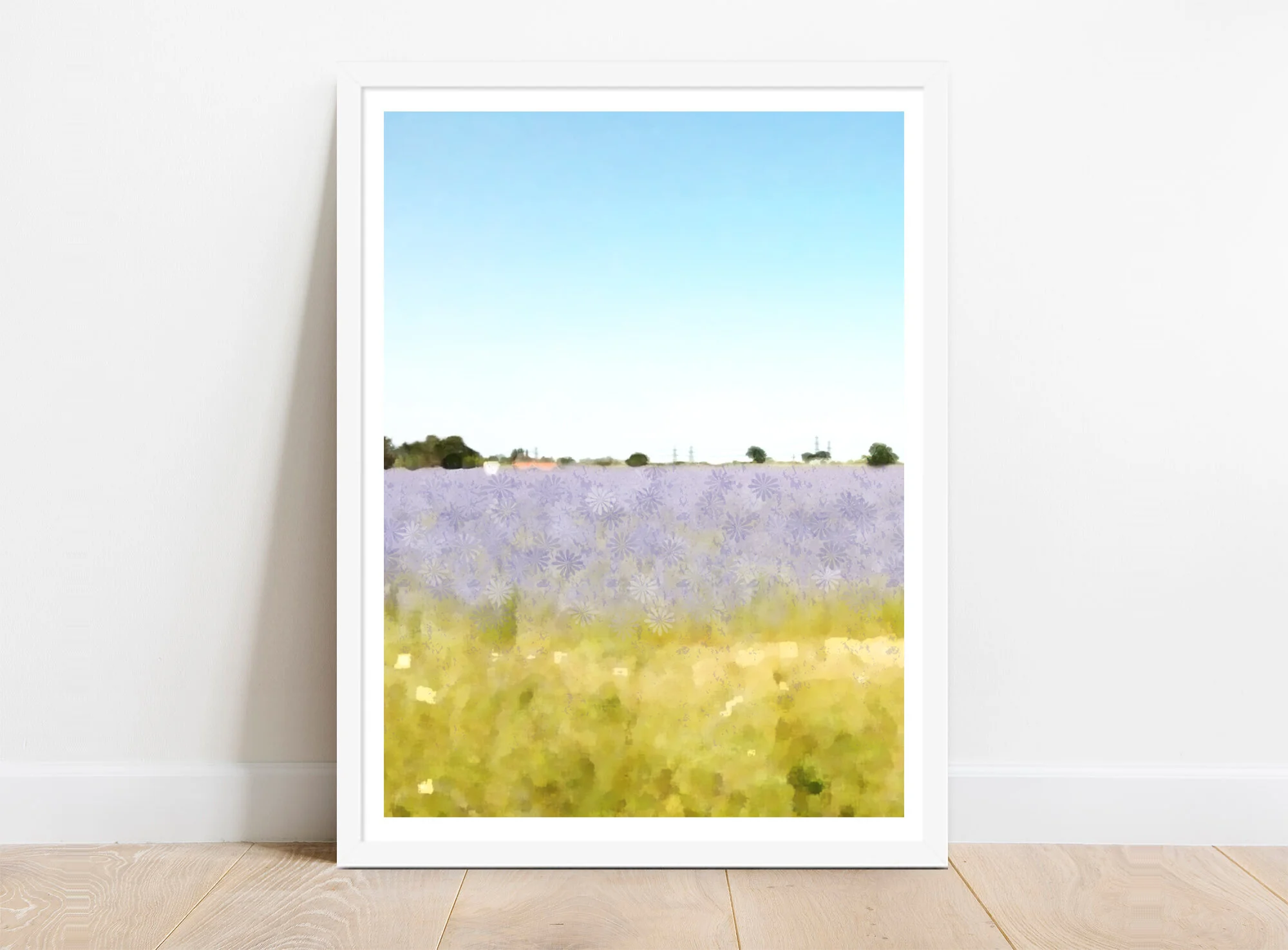Rural Field Countryside Abstract Artwork for Sale
