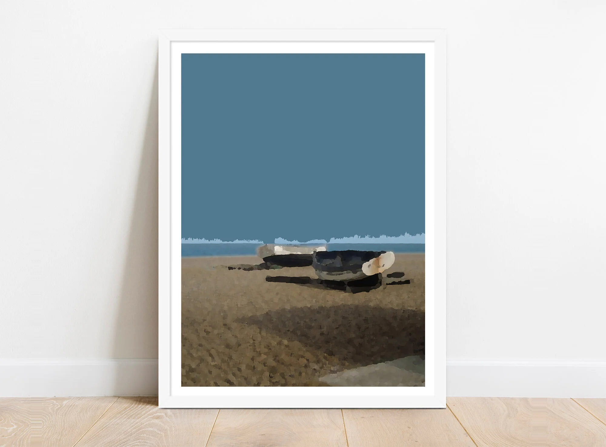 Aldeburgh Beach Fishing Boats Art Painting for Sale