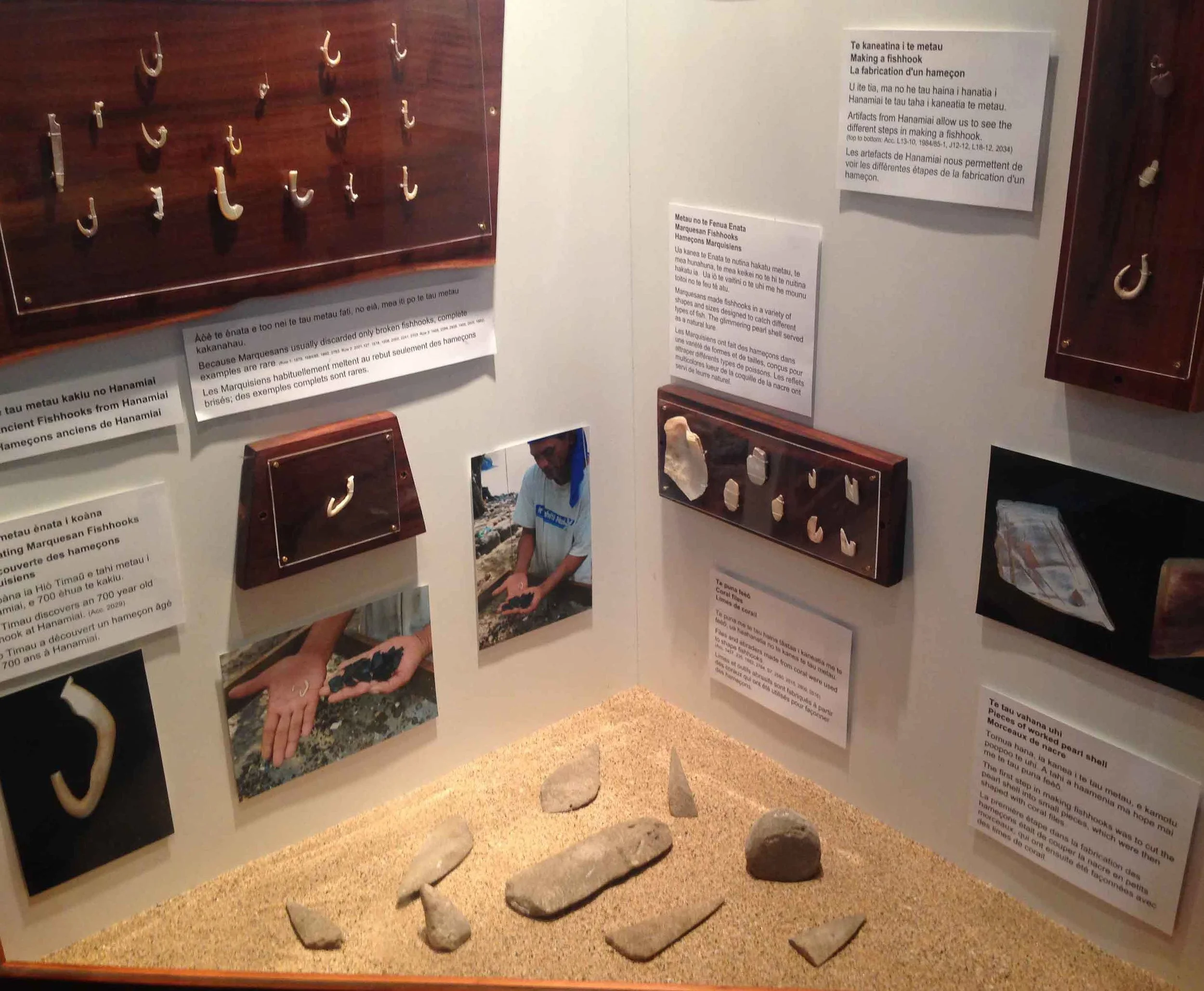 All artifacts discovered during the Hanamiai excavations are conserved and exhibited on Tahuata, in Te Ana Peua , our community-based museum.