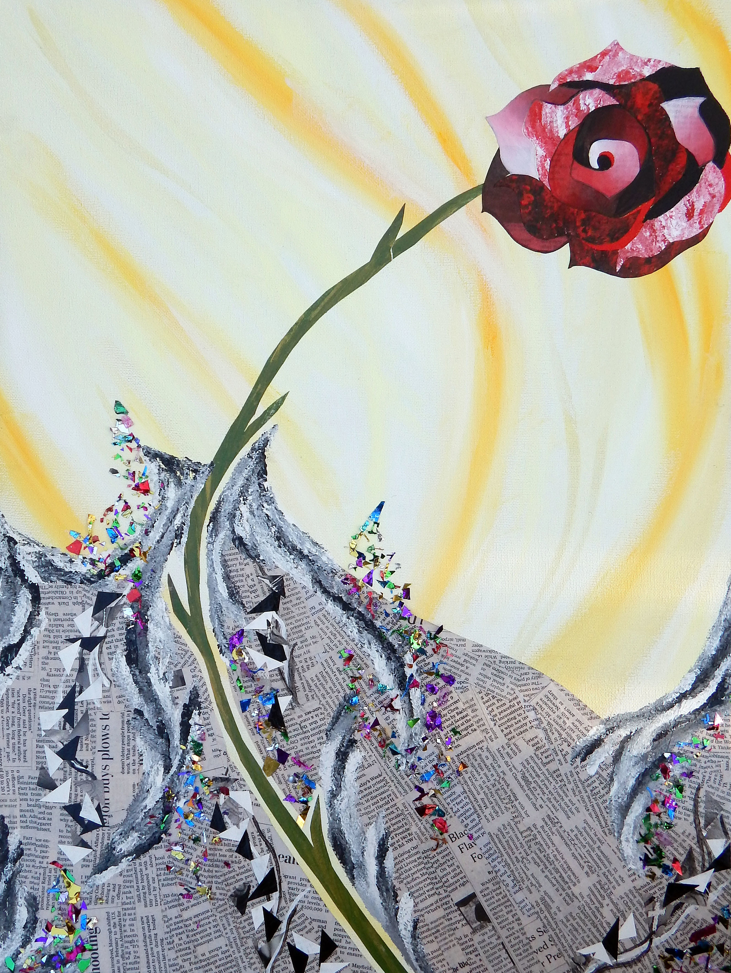 the rose that grew out of concrete.