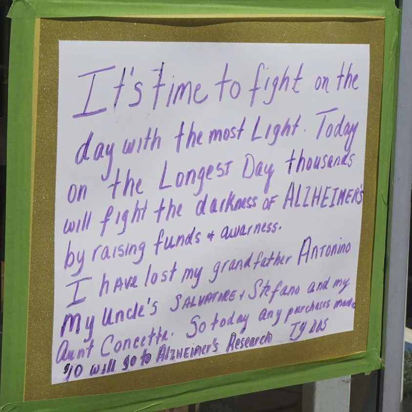 The sign at a local business. (I grabbed the shot quickly as I was in a hurry to set up my table - if anyone knows which shop this was please let me know so I can add that detail here!)