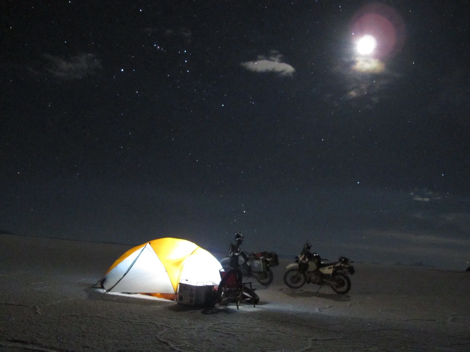 Night time on the salt flat.
