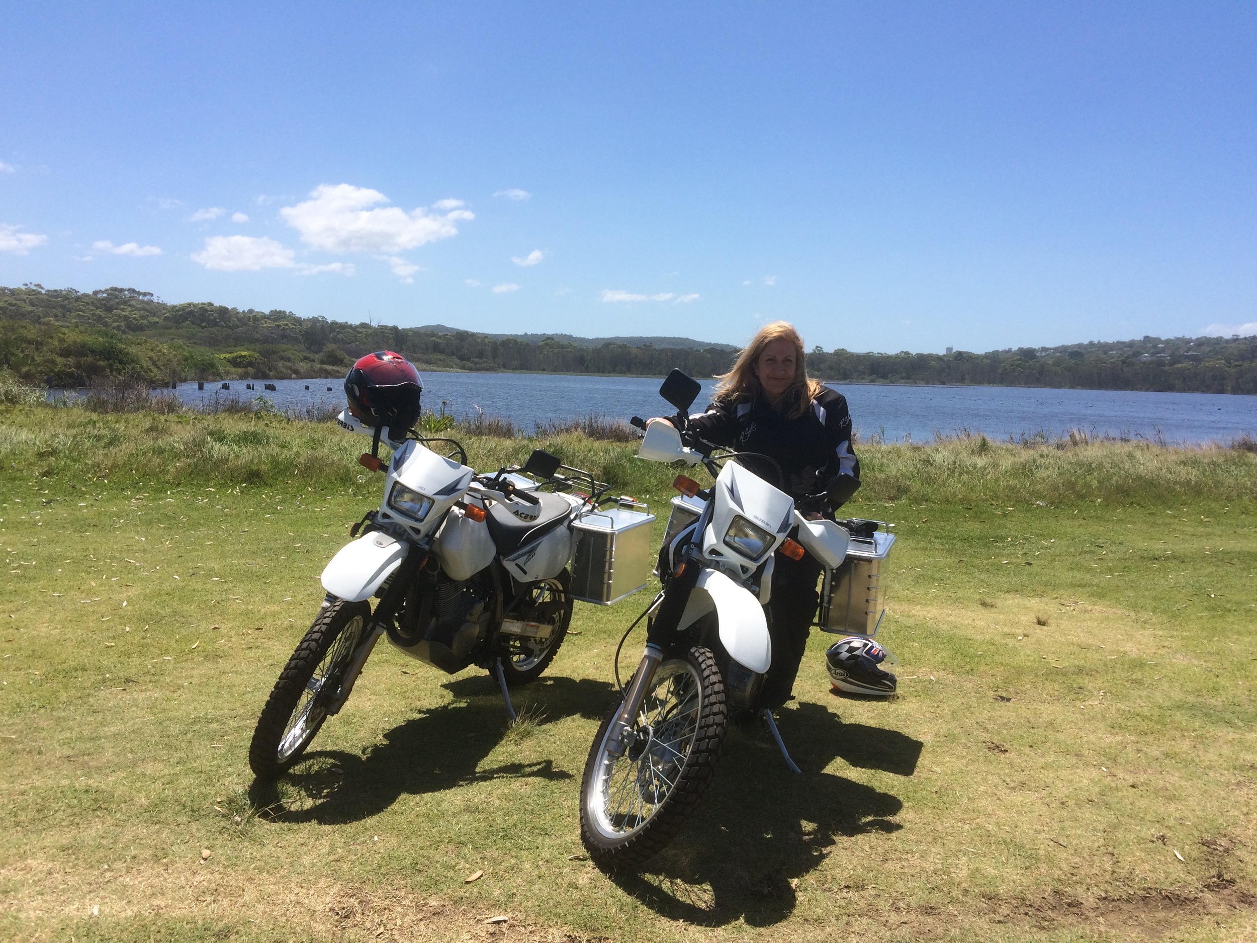 One of our first rides on the brand new DR's, just up to Dee Why, north of Sydney.
