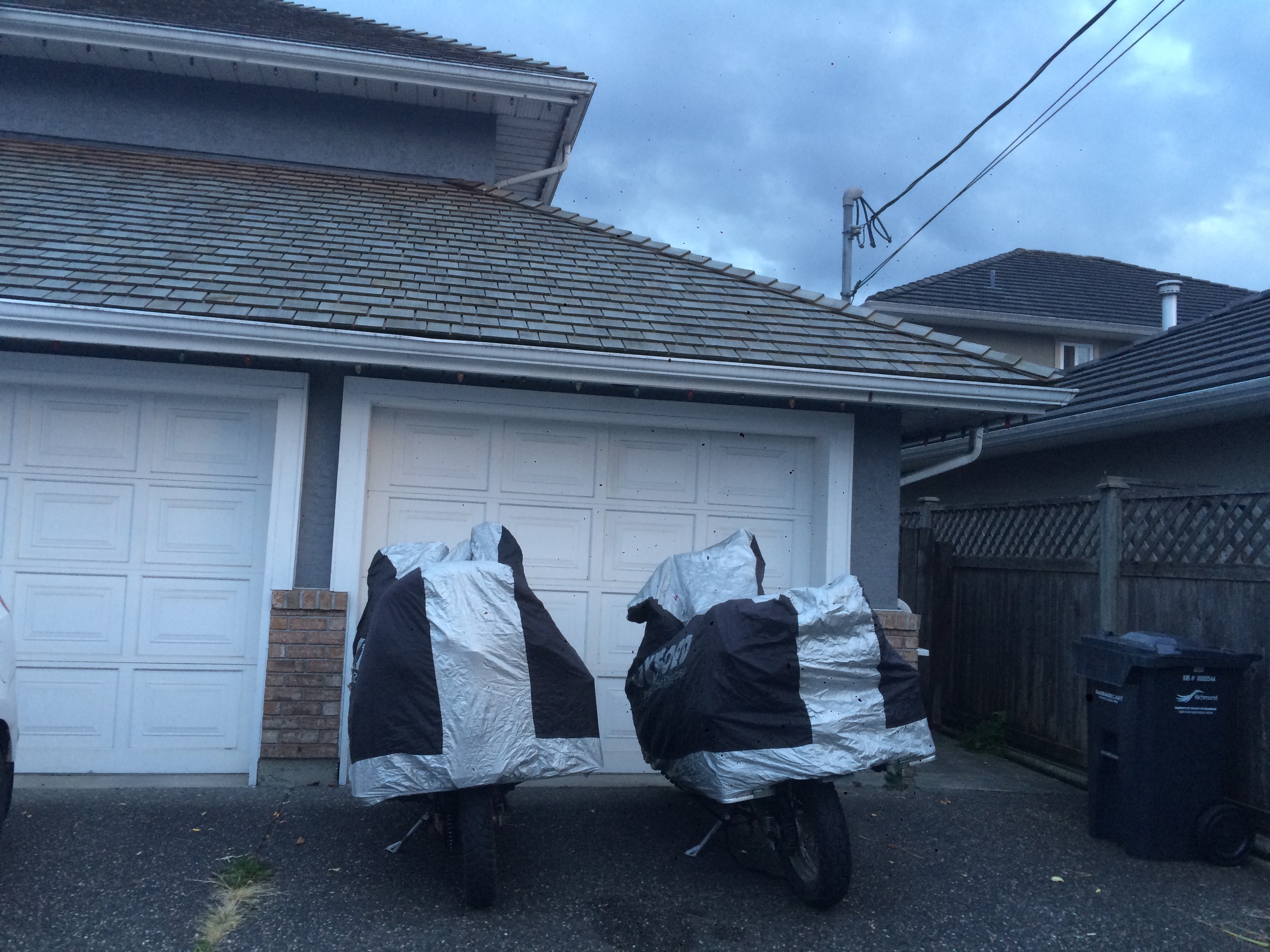 Wallace and Gromit put to bed at our house in Vancouver