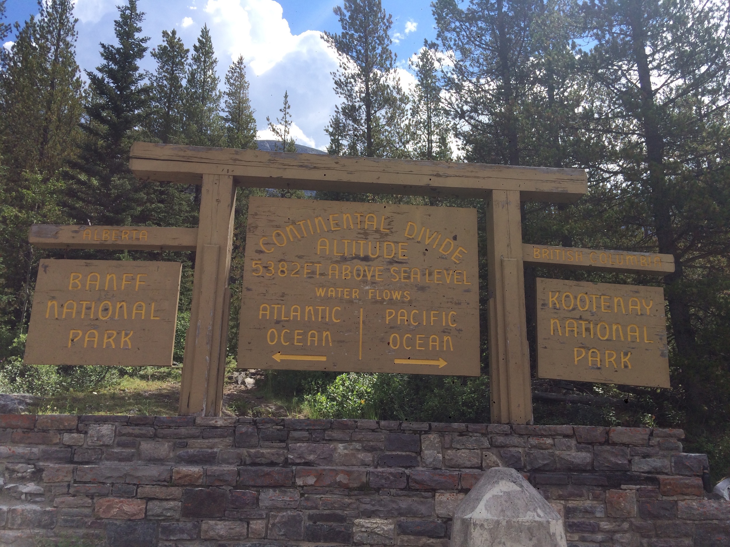 Something we weren't expecting, we crossed the Continental divide