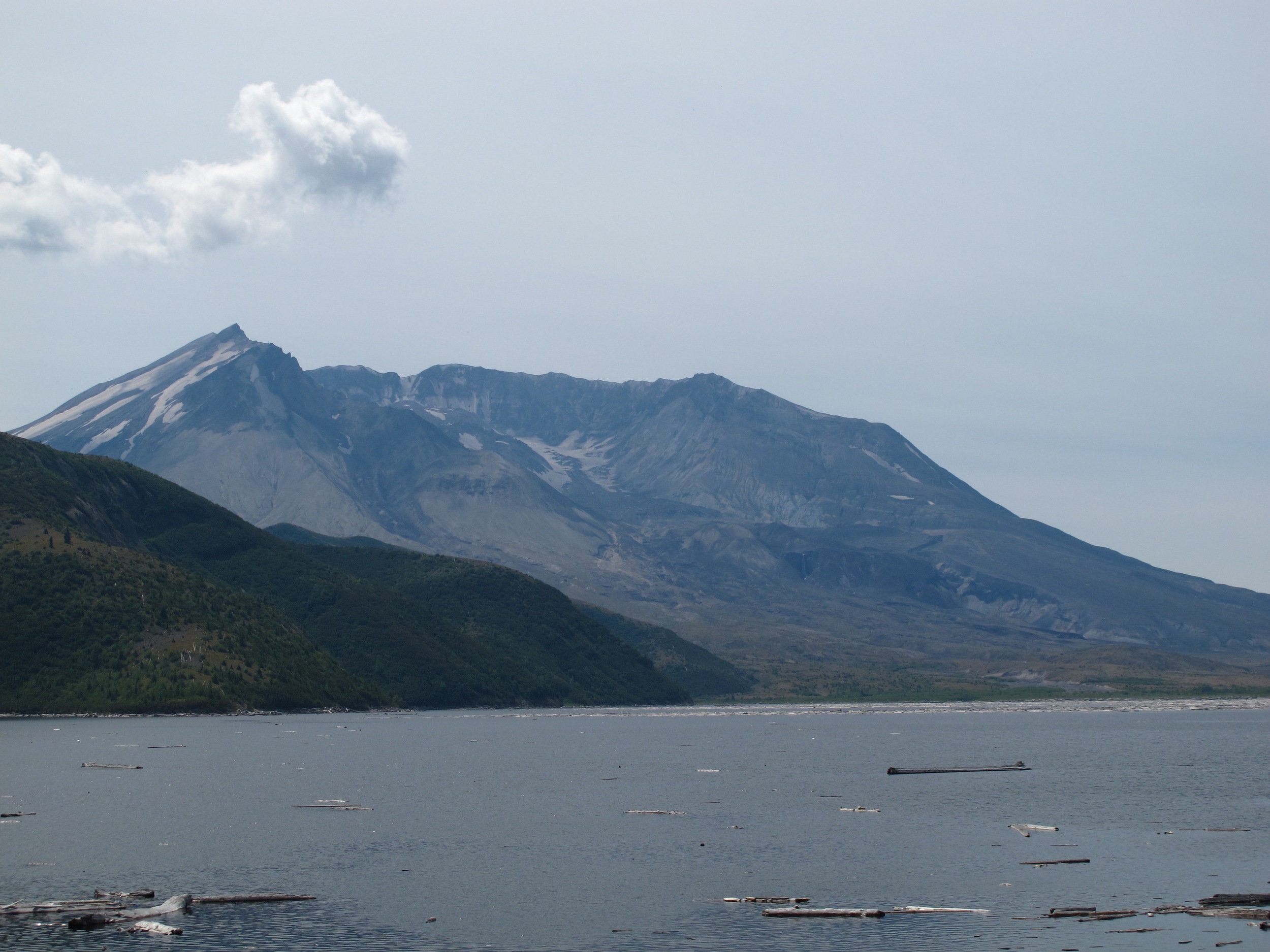 The side that slid into the lake