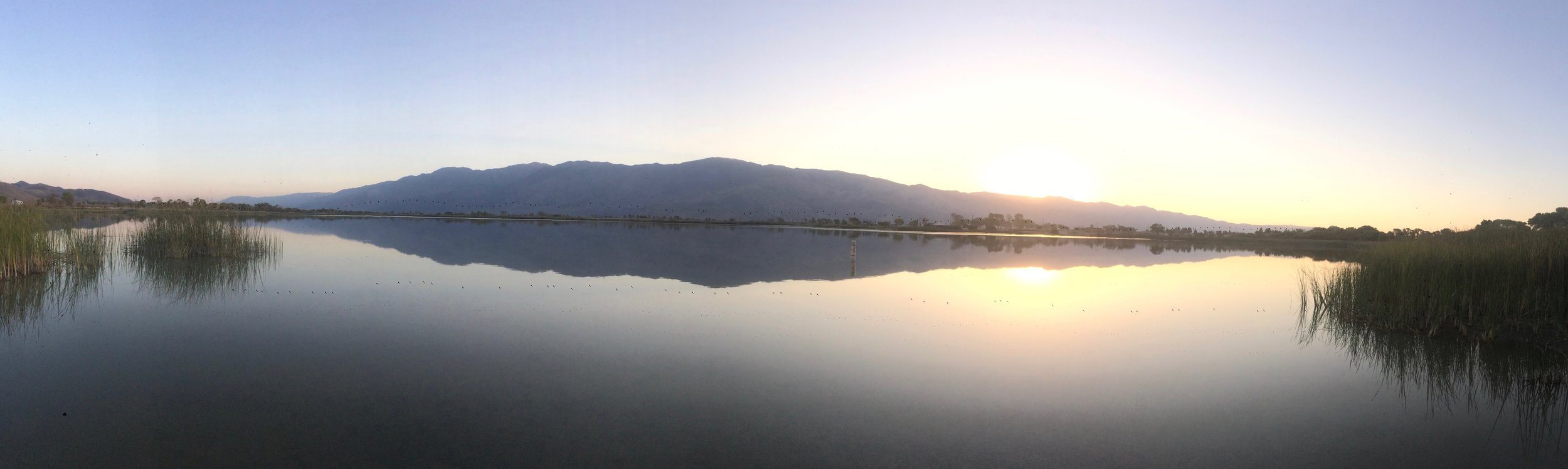 Diaz Lake in the morning.