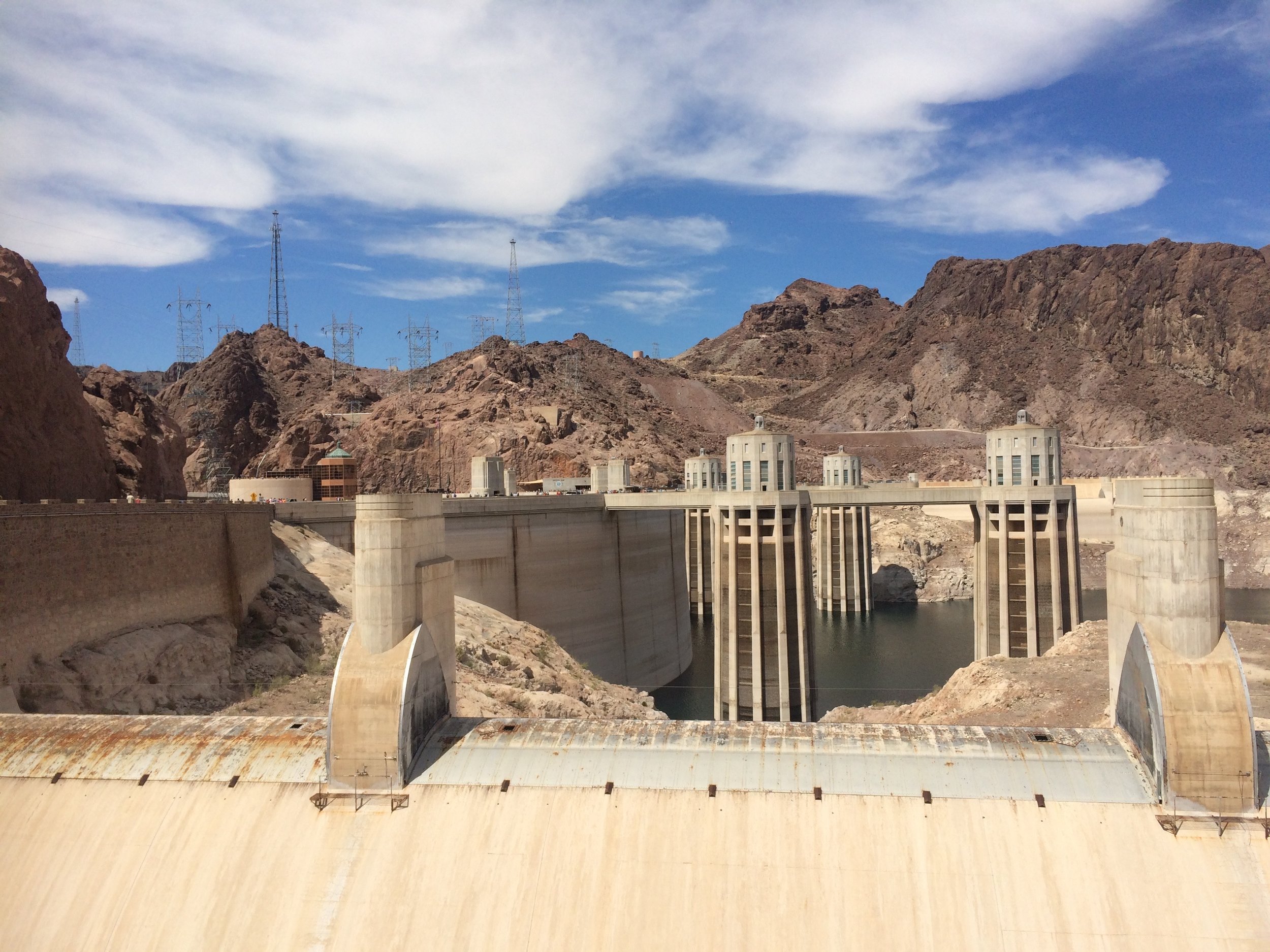 Hoover Dam intake towers.
