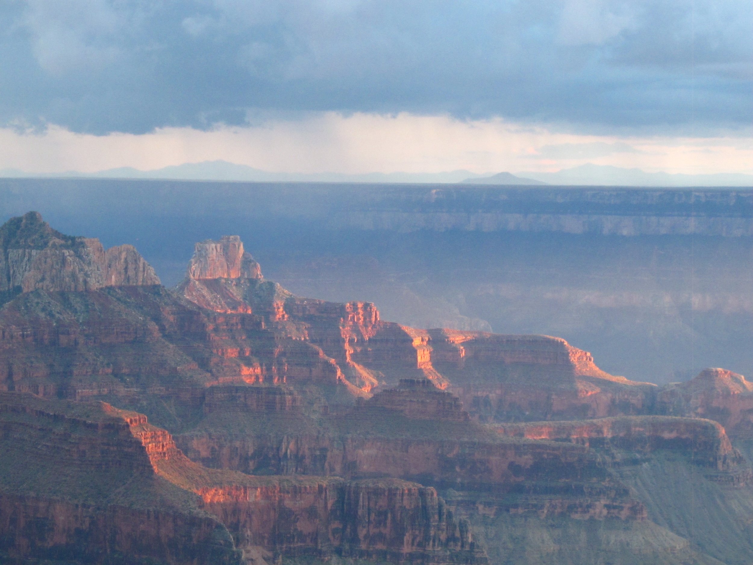 Sun set over the Grand Canyon North Rim