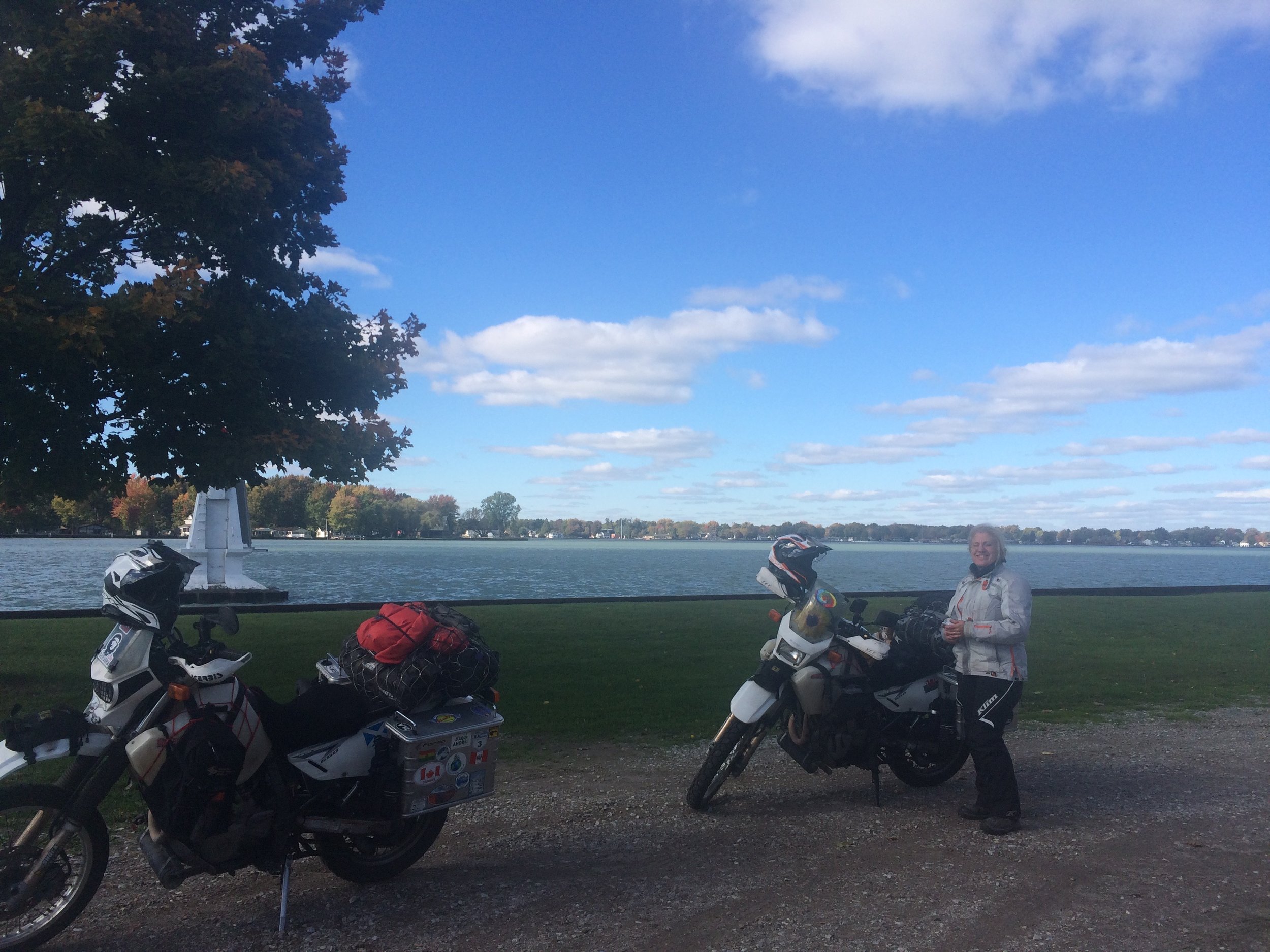 Yay! Back in Canada - Walpole Island. St Clair River in the background.