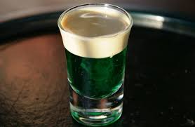 A Springbokkie....Creme de menthe and Amarula.