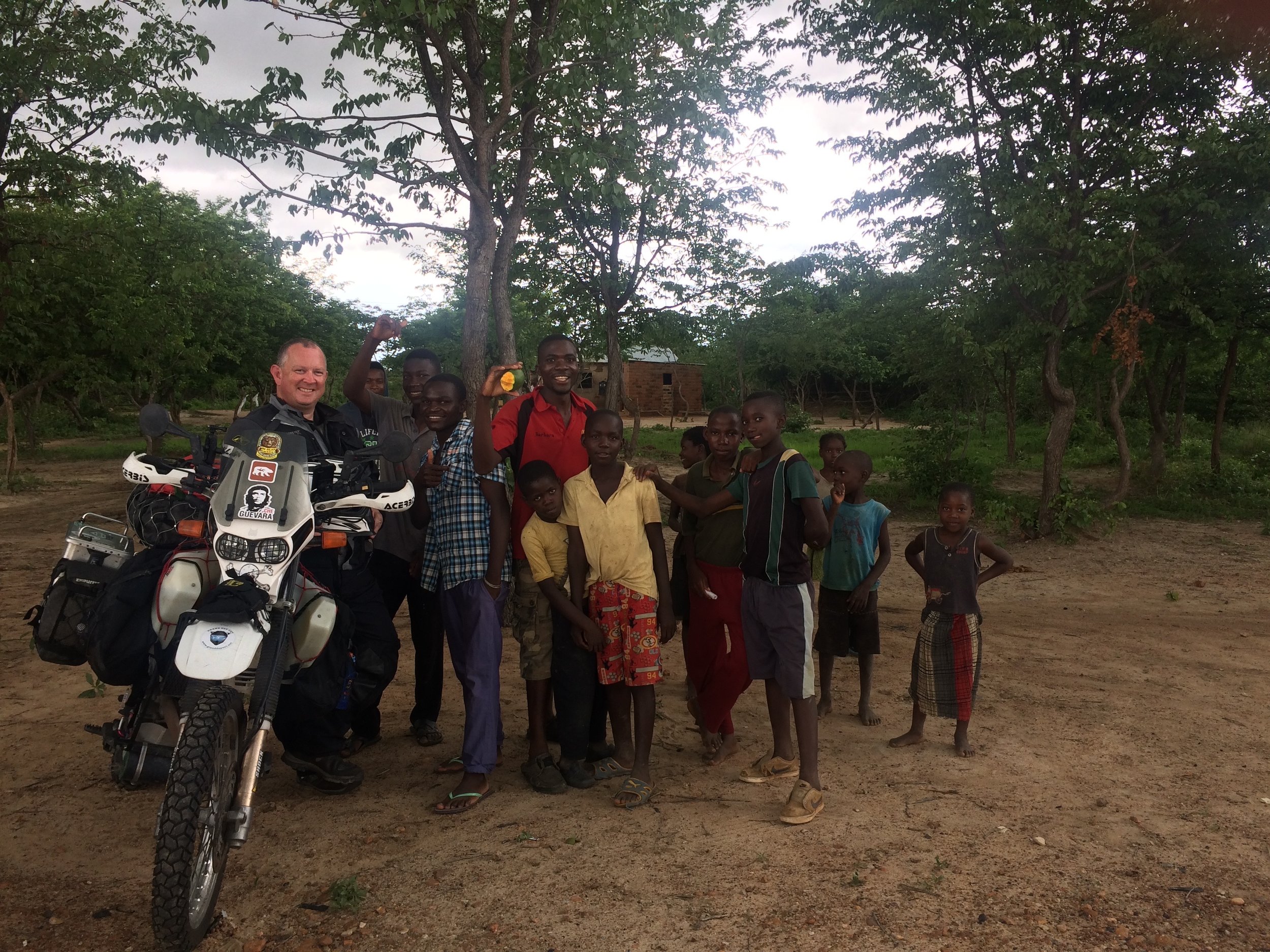 The village kids come out to say hello.