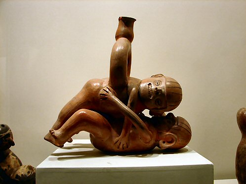 By far the most shocking pieces are in the Erotic Ceramics Gallery - but this a family show so I'll just show this one of a couple 'cuddling'.
