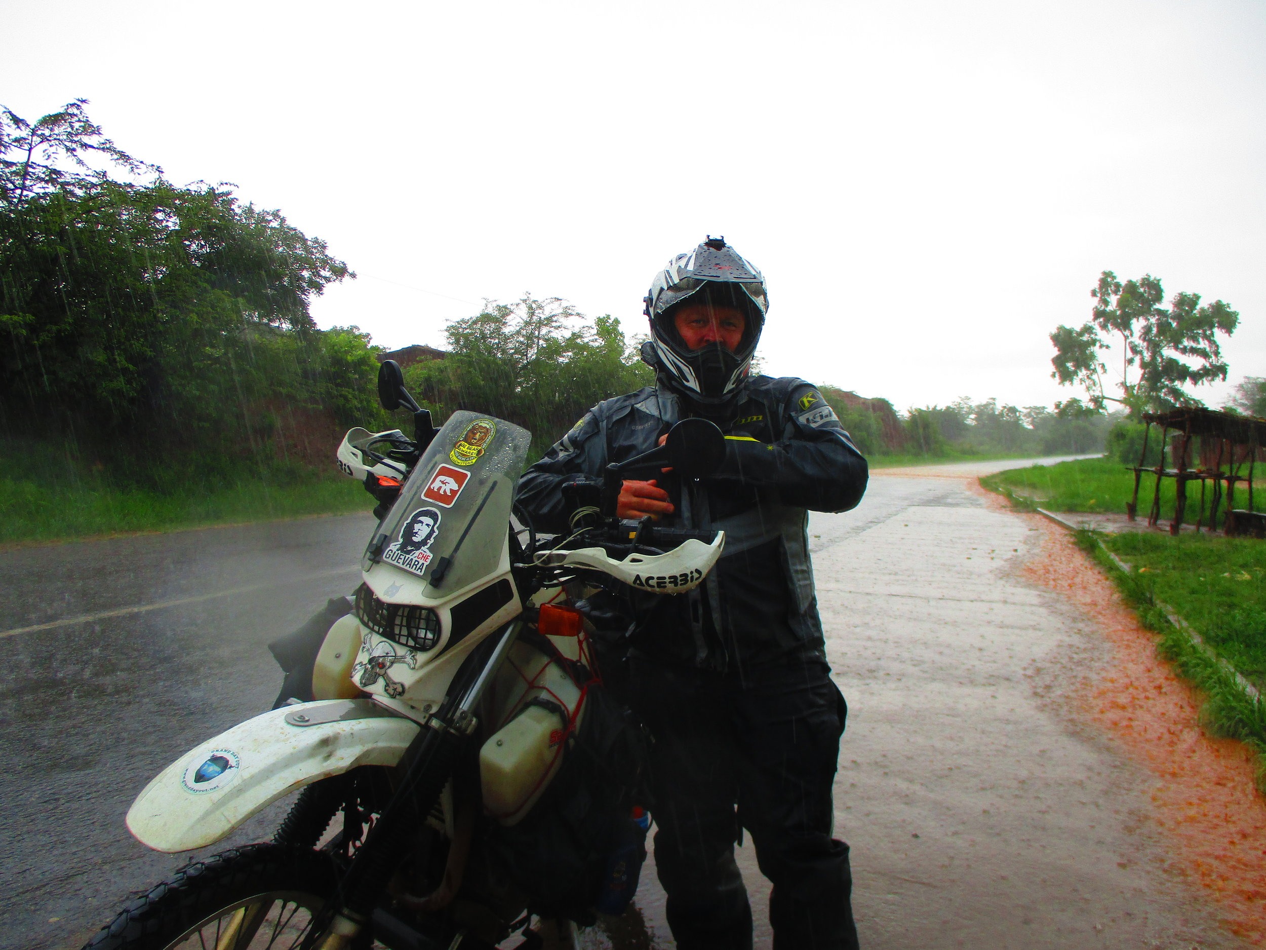 The rain hits