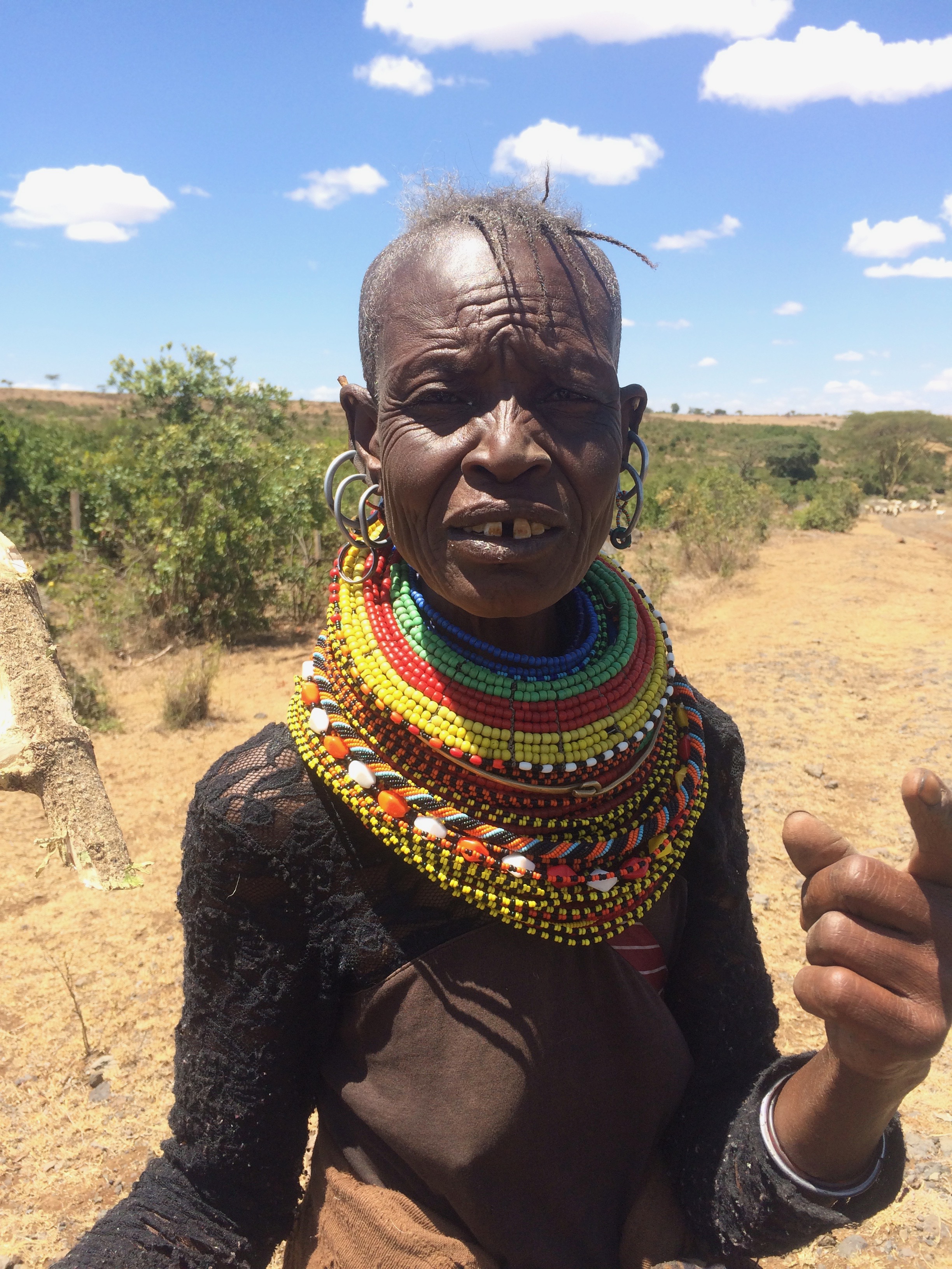 Mad Maasai woman.