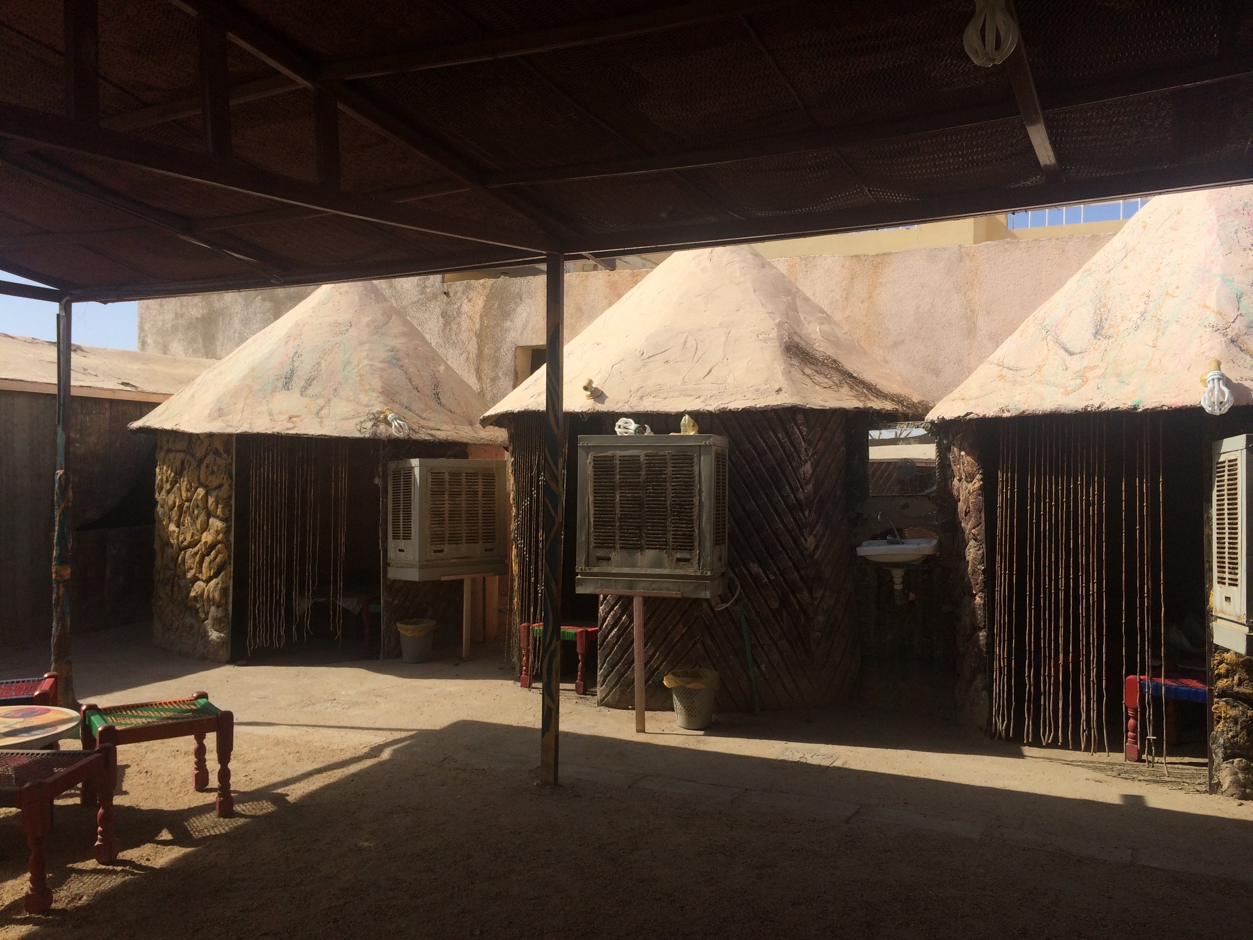 Air conditioned booth huts in the cafe.
