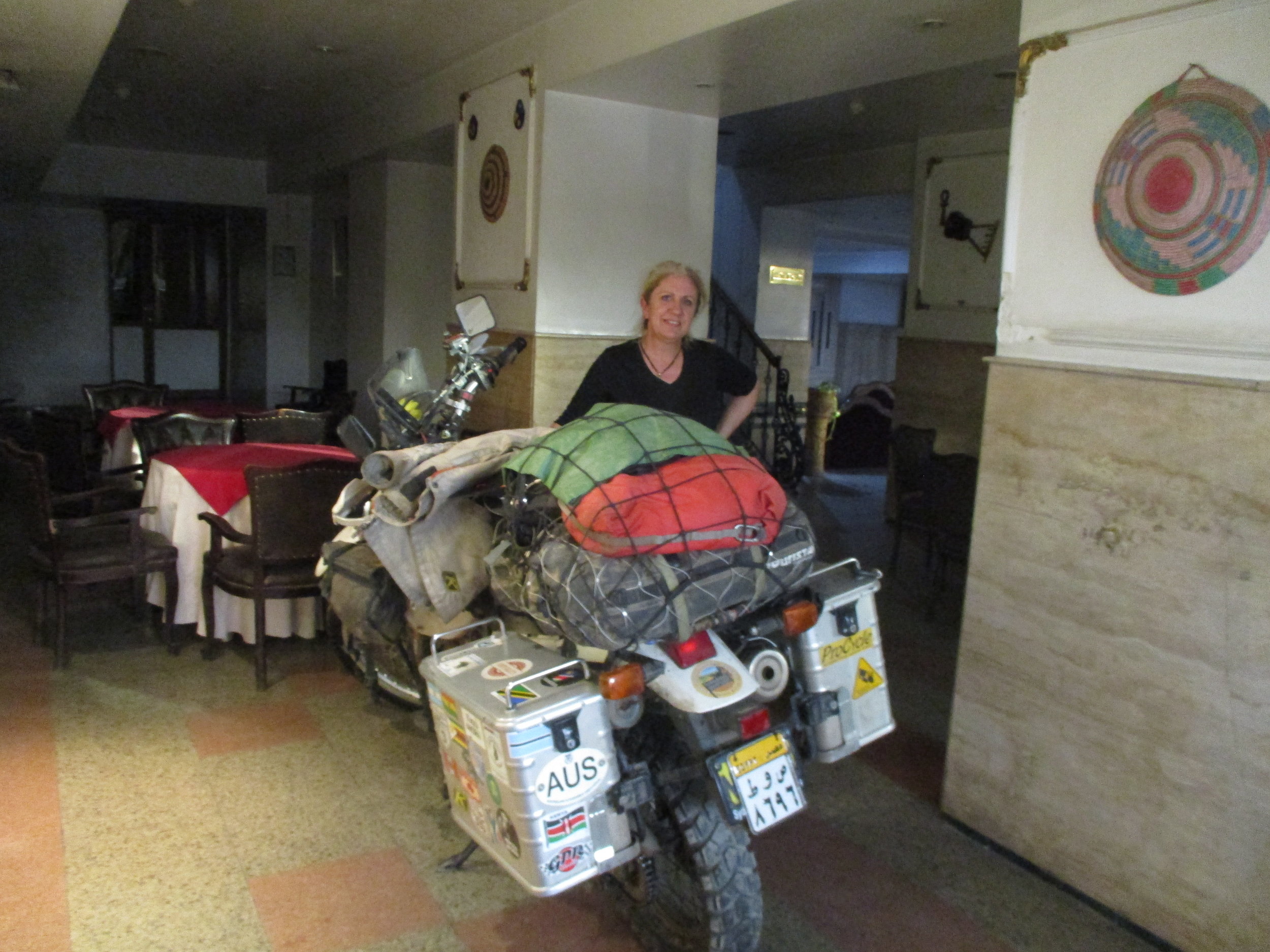 Hotel parking, Aswan