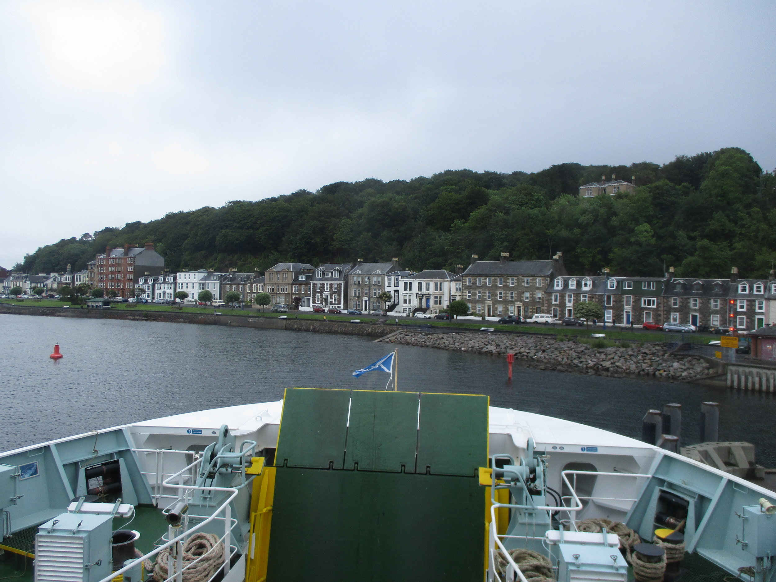 Leaving the Isle of Bute on the ferry.