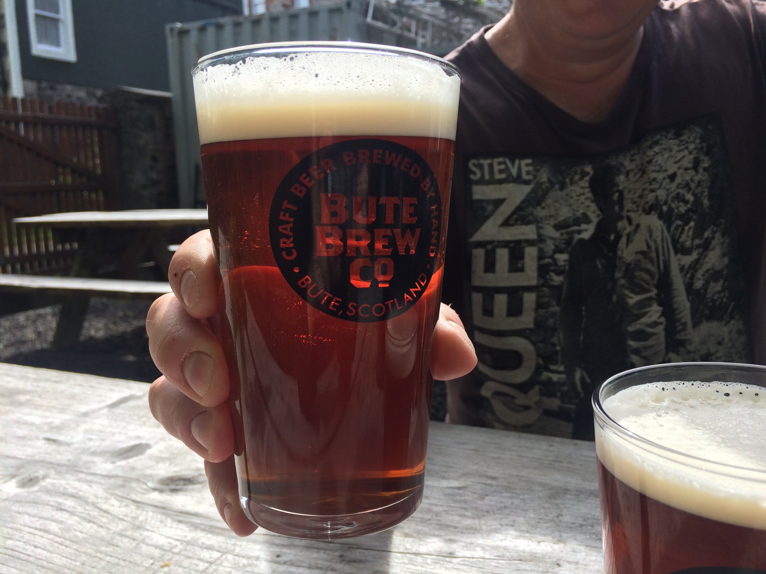 The Isle of Bute now has its own micro-brewery. It would be very rude not to try one of their brews.