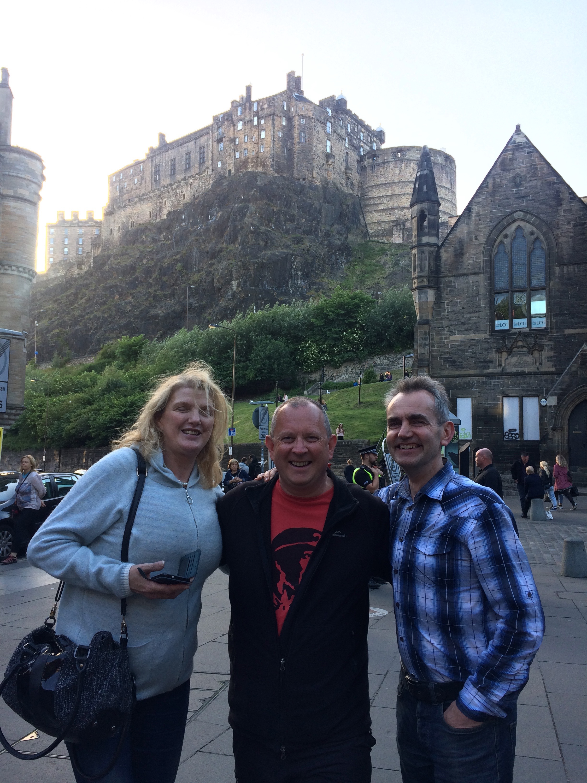 Jeff's cousin John and the lovely Eva in Edinburgh