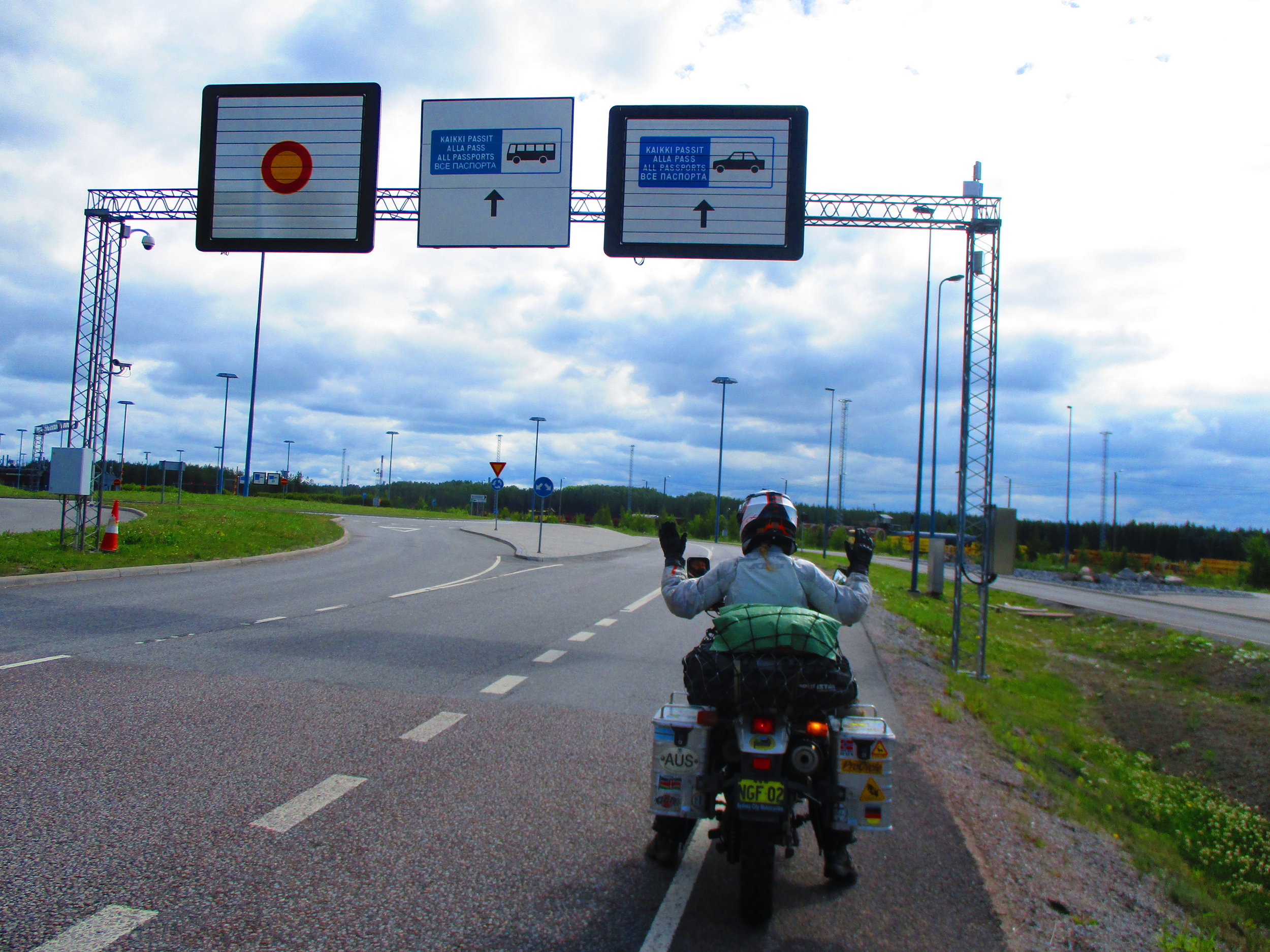 The Russian border on the tree-line ahead - "stick 'em up".