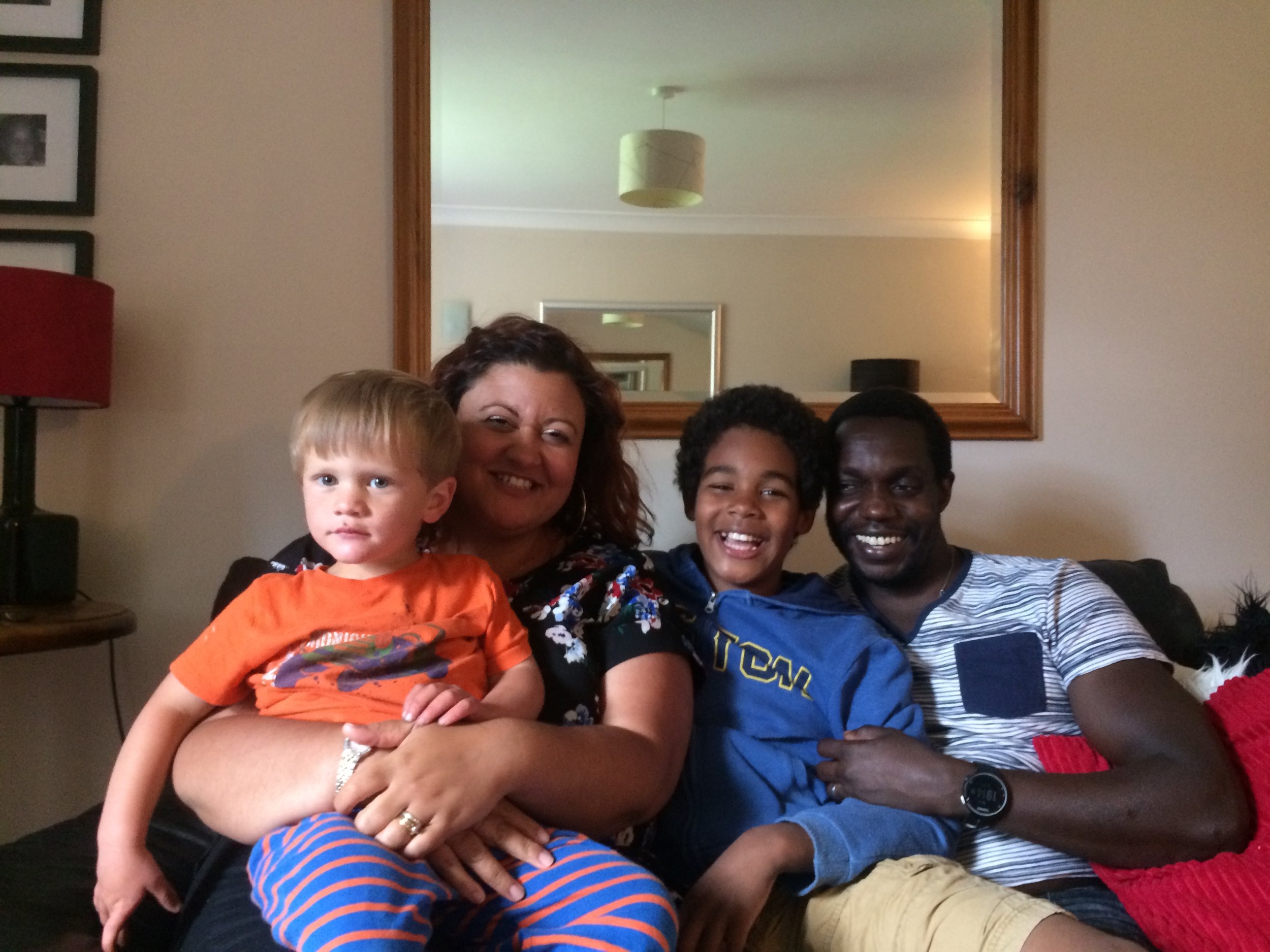 Charlie, niece Claire, son Oliver, and Claire's hubby David