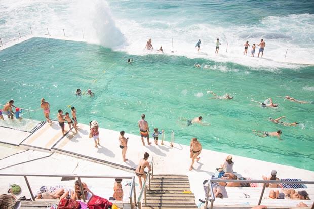 Gorgeous Beach Photography of People Swimming Icebergs Swimming Pool In Bondi Beach