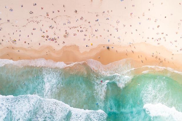 Gorgeous Drone Photography Of Bondi Beach Summer Day