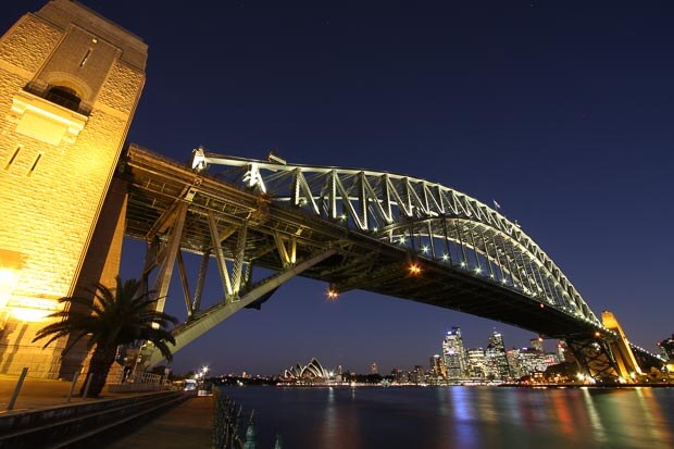 Beautiful Landscape Photograph Of Sydney Harbour Bridge at Night